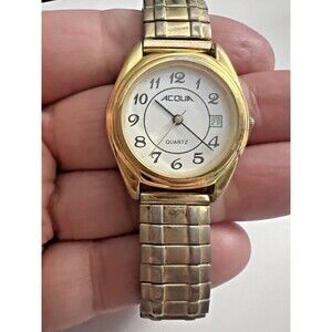 Acqua Watch Quartz Stainless Steel Metal Bezel G8 Watch - Gold Tone- For Parts
